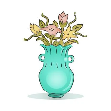 Flowers in a vase Vector Illustration Stock Illustration