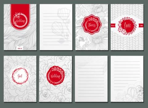 Flowers vector cards Stock Illustration