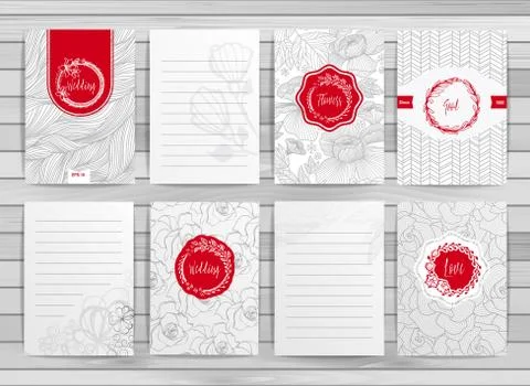 Flowers vector cards Stock Illustration