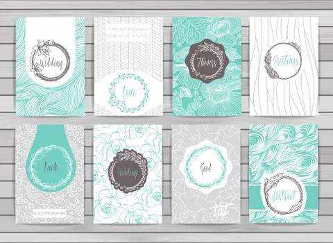 Flowers vector cards Stock Illustration