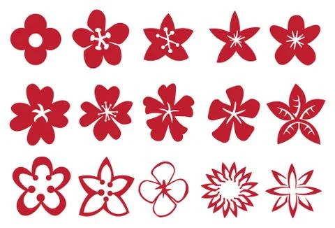 Flowers Vector Design Elements Stock Illustration