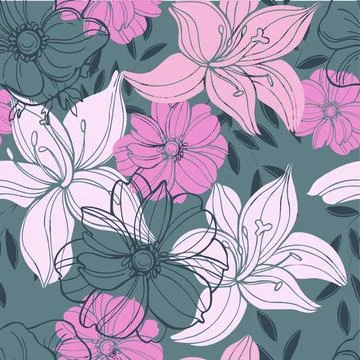 Flowers. Vector pattern Stock Illustration