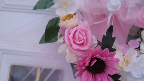 Flowers At Wedding Ceremony Stock Footage 126730018