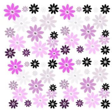 Flowers on white background Stock Illustration