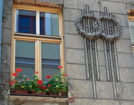 Flowers in the window Stock Photos