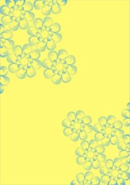 Flowers On A Yellow Background. Stock Illustration