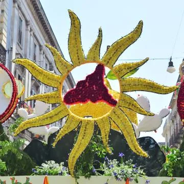 Flowery float 스톡 사진