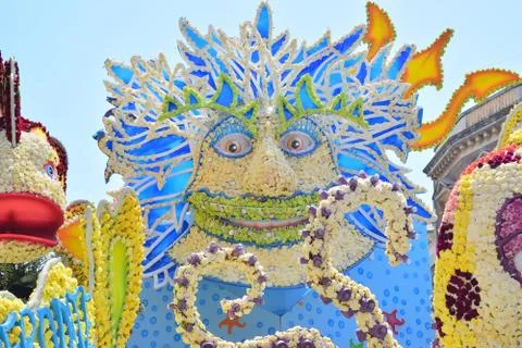 Flowery float Stockfoto's