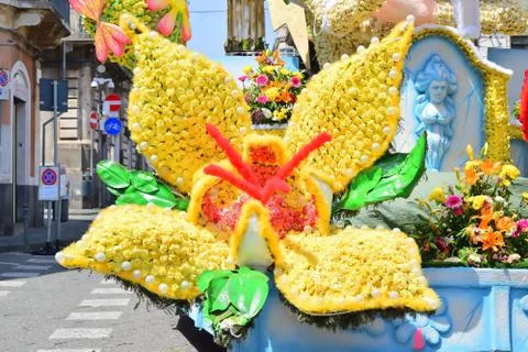Flowery float Stockfoto's