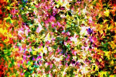 Flowery print in color - estampado florido a colores Stock Photos