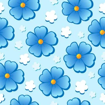 Flowery seamless background  Illustrazione stock