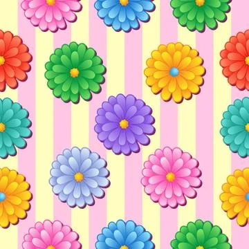 Flowery seamless background  Stock-Illustration