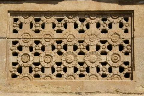 Flowery Stone Window Stock Photos