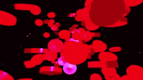 Flowing 3D red blood cells floating through human artery Stock Footage 342338052