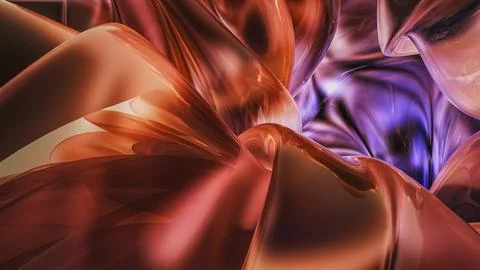 Flowing Abstract Composition with Soft Twists and Light Reflection Illustrazione stock