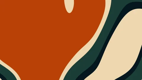 Flowing abstract design in orange, green, and beige Stock Footage 325070098