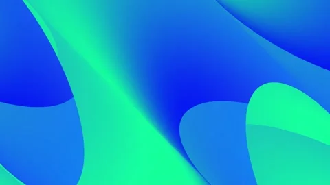 Flowing abstract gradient forms in bright turquoise and blue with soft ligh.. Stock Footage 342466011