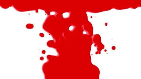 Flowing abstract liquid red splashes spots on white gradient 스톡 동영상 245524342