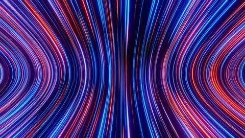 Flowing abstract neon lines. Loop animation Stock Footage 230958456
