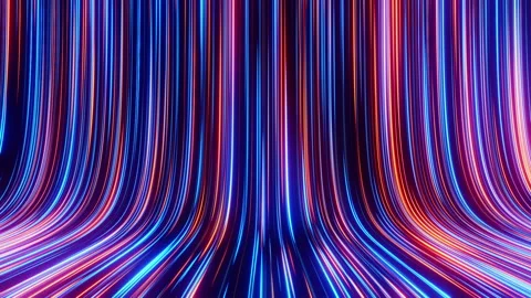 Flowing abstract neon lines. Loop animation Stock Footage 231233546