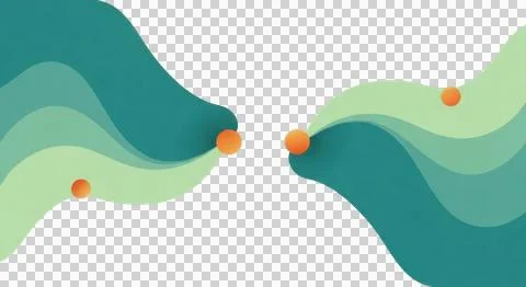 Flowing abstract paths intertwined with vibrant color gradients and geometr.. Stockillustratie