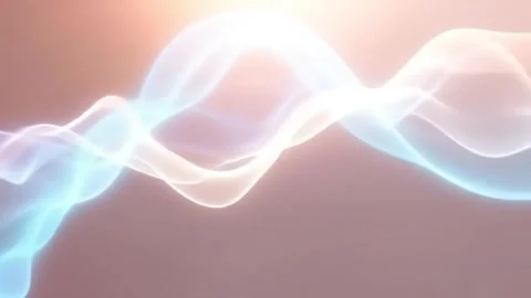 Flowing Abstract Waveforms Against Soft Gradient Background Stock Footage 314146492