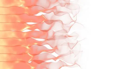 Flowing Abstract Wavy Forms Creating Fluid Dynamic Motion Stock Illustration