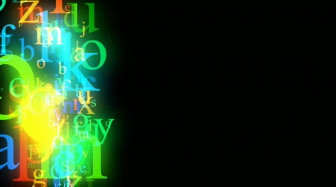 Flowing alphabet loop Stock Footage 331010