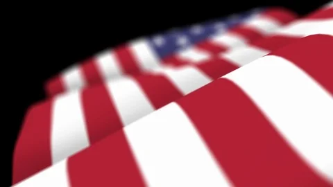Flowing American flag D 스톡 동영상 115631603