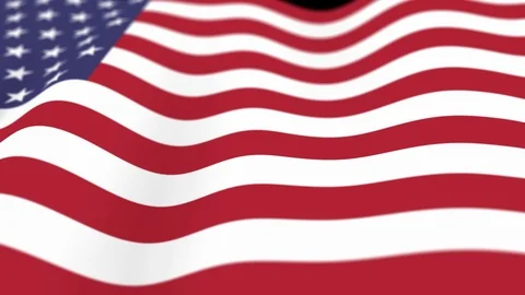 Flowing American flag E 스톡 동영상 115632085