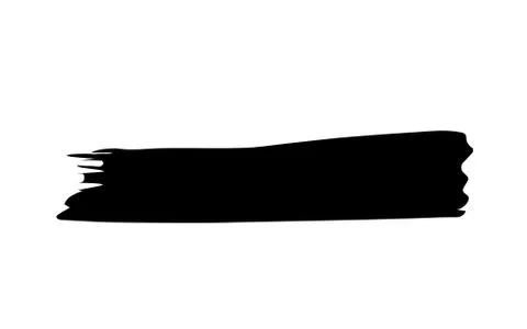 Flowing and Dripping paint or liquid brushstroke template. Black. Stock Illustration