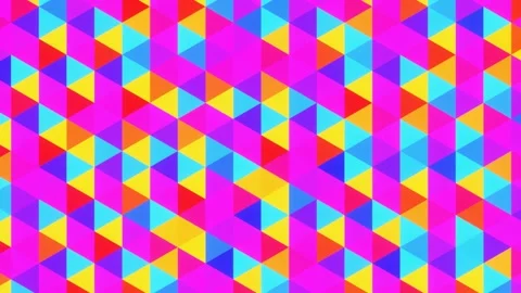 Flowing background of colorful bright triangles. Stock Footage 171589538