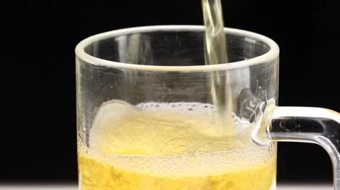Flowing beer into a glass Stock Footage 52365137
