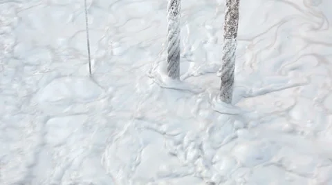 Flowing bentonite mortar Video stock 36296602