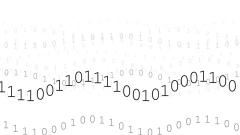 Flowing Binary Code Background Representing Digital Data Stream Stock Footage 329276609