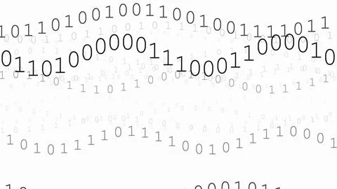 Flowing Binary Code Background Representing Digital Data Stream Stock Illustration