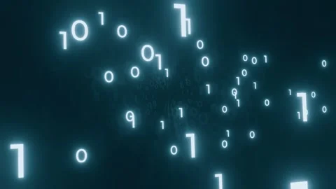 Flowing Binary Code Digital Background Seamless Loop Animation. 4K Vidéo 317546051