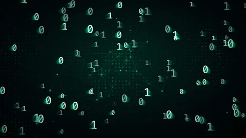 Flowing binary code streams with colliding streams matrix 動画素材 339317216