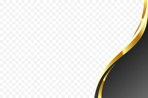 Flowing Black and gold vector background for sophisticated header and foote.. Stock-Illustration