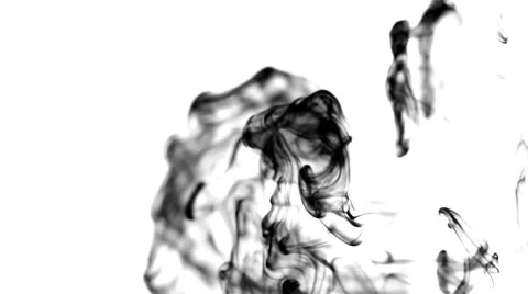 Flowing Black Ink On White Background Stock Footage 43317201