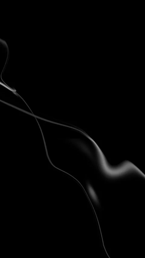 Flowing Black Liquid With Soft White Light Accents and Smooth Curves Stock Footage 294420815