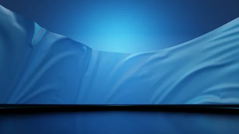 Flowing blue cloth background, 3d rendering 스톡 동영상 260827767