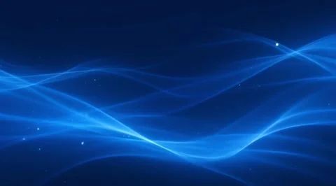 Flowing blue digital energy waves and particles Stock Footage 331461141