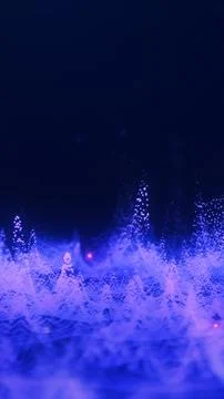 Flowing blue digital particle waves creating an abstract landscape of data,.. Stock Illustration