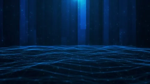 Flowing Blue Digital Plexus Wave Pattern with Futuristic Glow Stock Footage 314197854