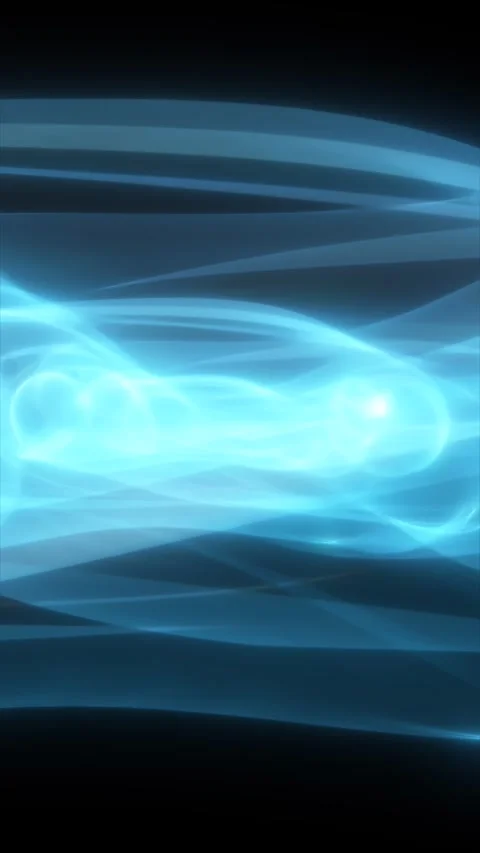 Flowing blue light waves with soft motion blur, creating a dynamic abstract.. Stock Footage 326492520