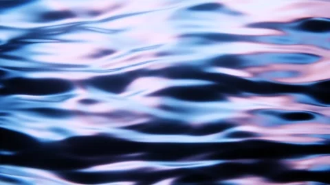 Flowing blue liquid texture with glossy abstract wave loop. Stock Footage 347389841