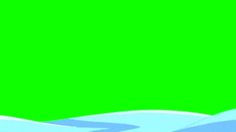 Flowing Blue Ocean Water Wave Animation on Green Screen for Video Compositing Stock Footage 265148935
