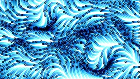 Flowing blue particles on white background. Video stock 240644107