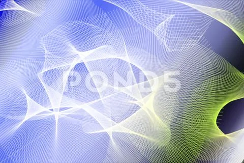 Flowing Blue Ribbon Background With White Curves And Luminous Sparkle Effects PSD 템플릿